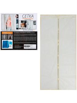 Сетка антимоскитная для дверей, 90 × 210 см, на магнитах, цвет бежевый