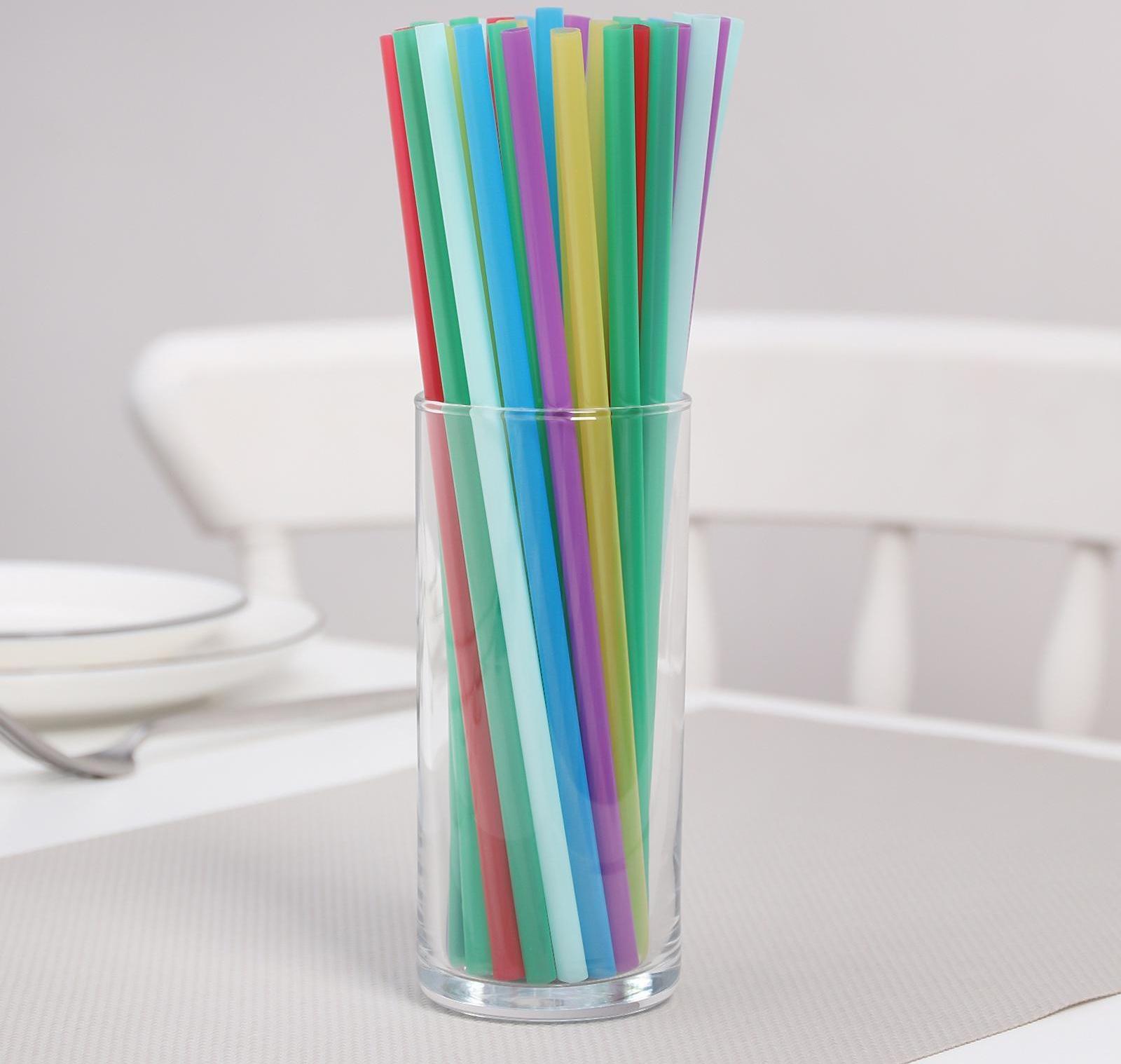 Набор одноразовых трубочек для коктейля Fresh, 0,7×21 см, 250 шт, цвет МИКС