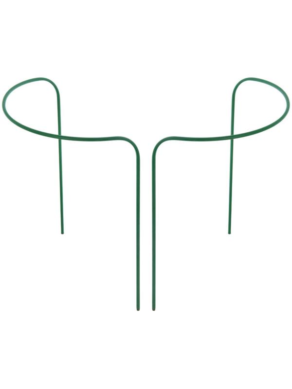 Кустодержатель, d = 40 см, h = 60 см, ножка d = 1 см, металл, набор 2 шт., зелёный