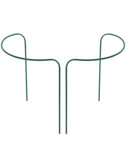 Кустодержатель, d = 80 см, h = 90 см, ножка d = 1 см, металл, набор 2 шт., зелёный