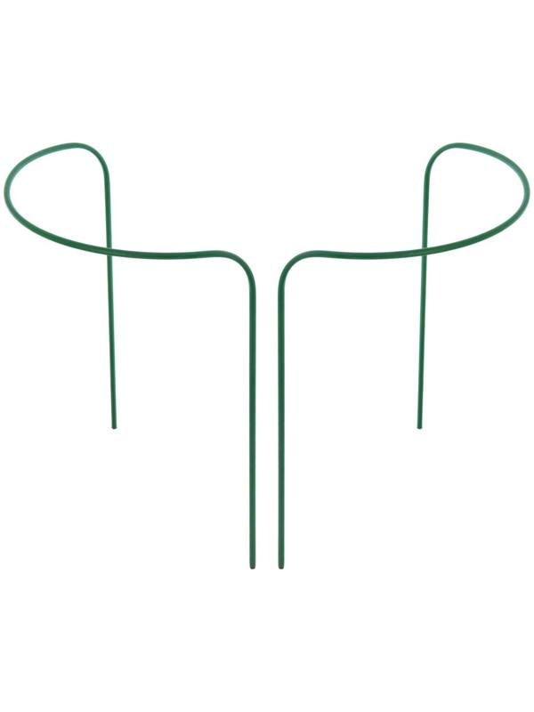 Кустодержатель, d = 80 см, h = 90 см, ножка d = 1 см, металл, набор 2 шт., зелёный
