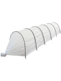 Парник прошитый, длина 5 м, 6 дуг из металла, дуга L = 3 м, d = 10 мм, спанбонд 60 г/м², «Весна»