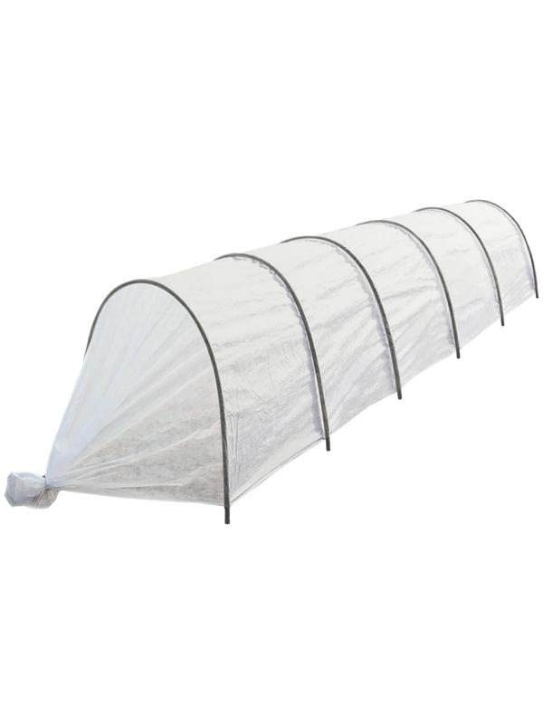 Парник прошитый, длина 5 м, 6 дуг из металла, дуга L = 3 м, d = 10 мм, спанбонд 60 г/м², «Весна»