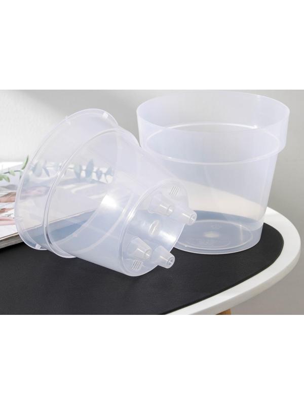 Кашпо для цветов со вставкой «Порто», 2,4 л, цвет прозрачный