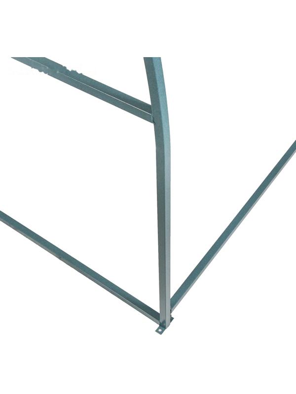 Каркас теплицы, 4 × 3 × 2 м, шаг 1 м, профиль 20 × 20 мм, толщина металла 1 мм, без поликарбоната, половинчатые арки