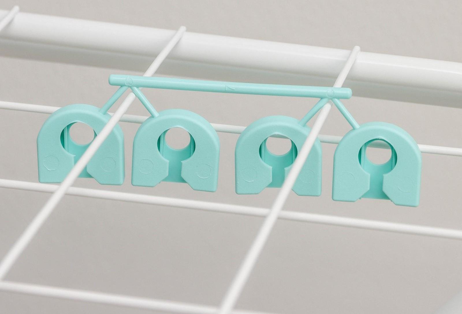 Сушилка для белья напольная складная, рабочая длина 20 м, цвет белый