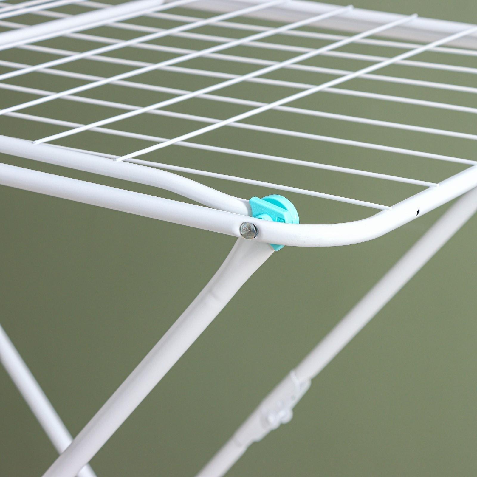 Сушилка для белья напольная складная, рабочая длина 20 м, цвет белый