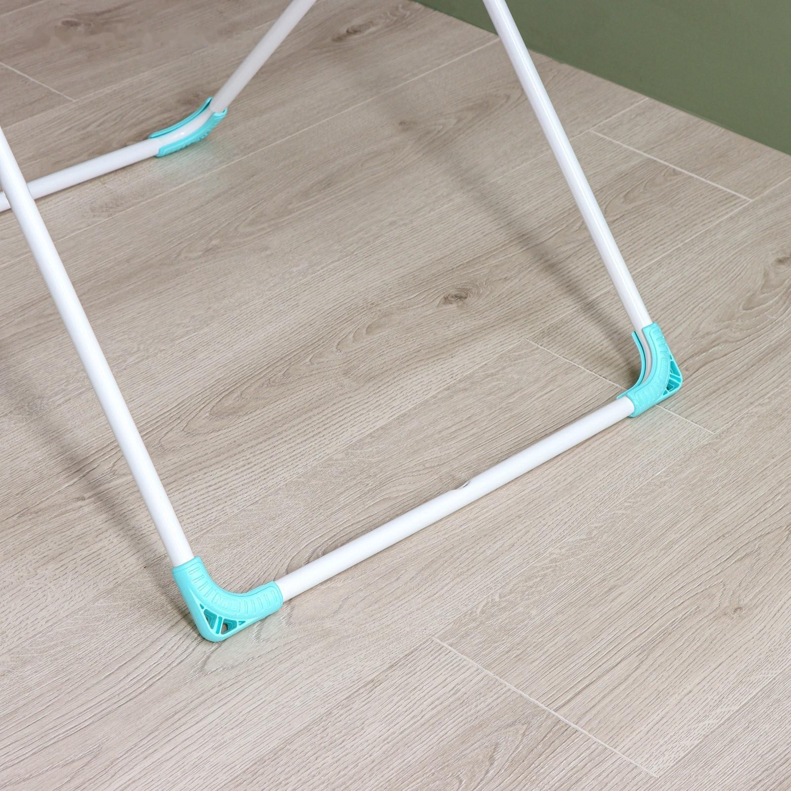 Сушилка для белья напольная складная, рабочая длина 20 м, цвет белый