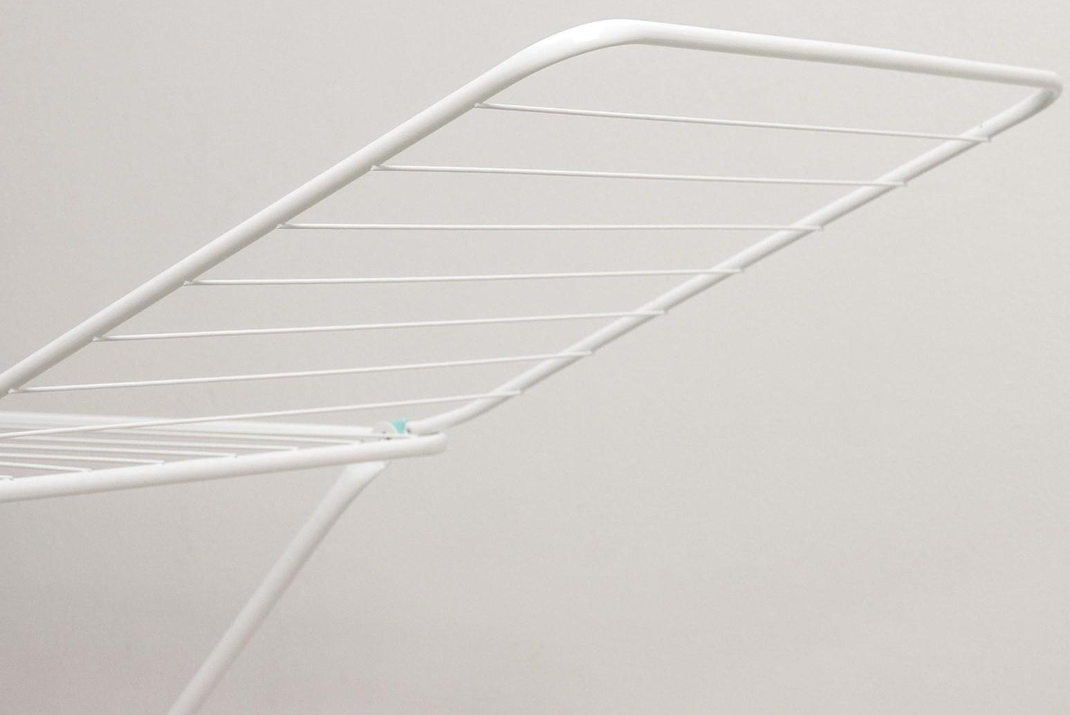 Сушилка для белья напольная складная, рабочая длина 20 м, цвет белый