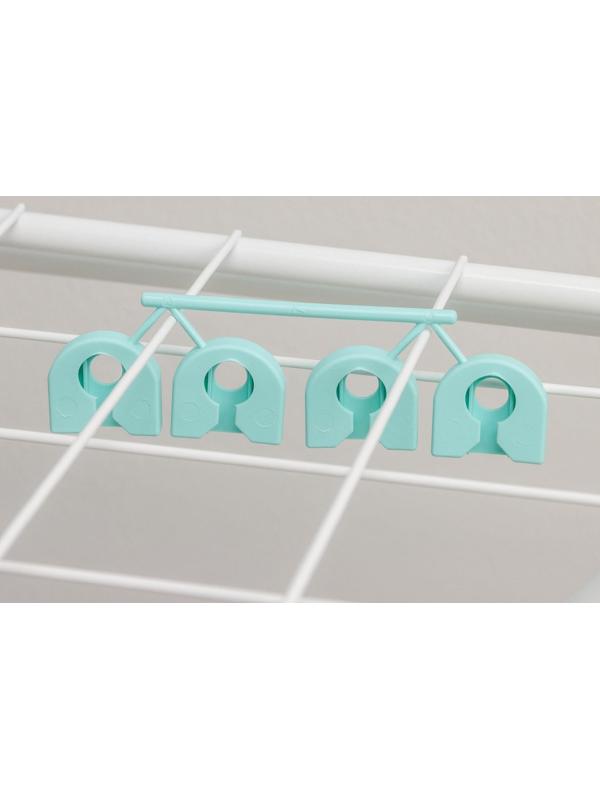 Сушилка для белья напольная складная, рабочая длина 20 м, цвет белый