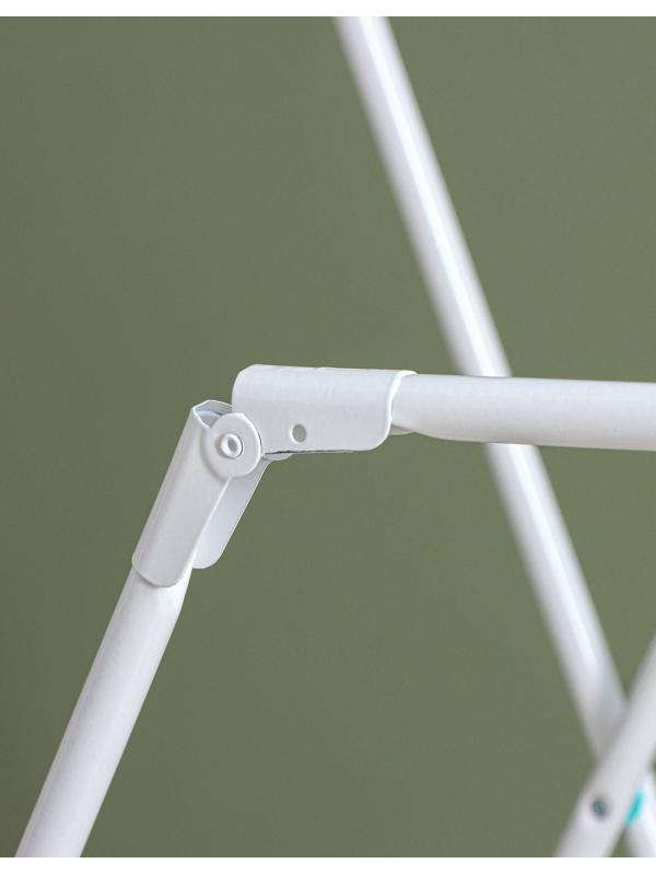 Сушилка для белья напольная складная, рабочая длина 20 м, цвет белый