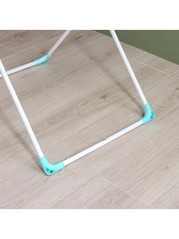 Сушилка для белья напольная складная, рабочая длина 20 м, цвет белый