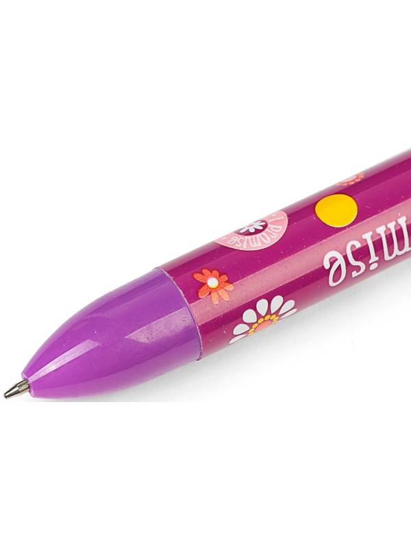 Ручка шариковая Calligrata, автоматическая, 6-ти цветная, с рисунком, МИКС