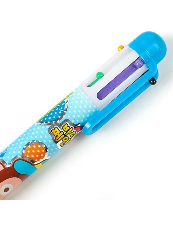 Ручка шариковая Calligrata, автоматическая, 6-ти цветная, с рисунком, МИКС