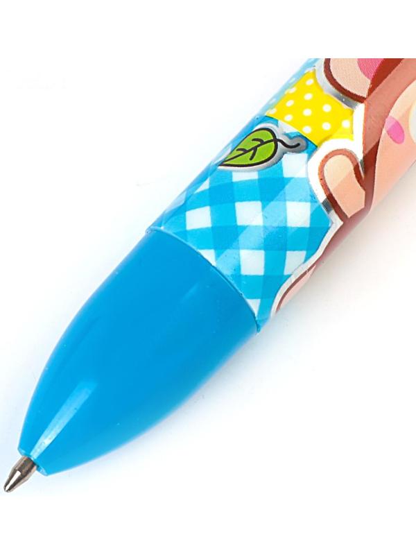 Ручка шариковая Calligrata, автоматическая, 6-ти цветная, с рисунком, МИКС