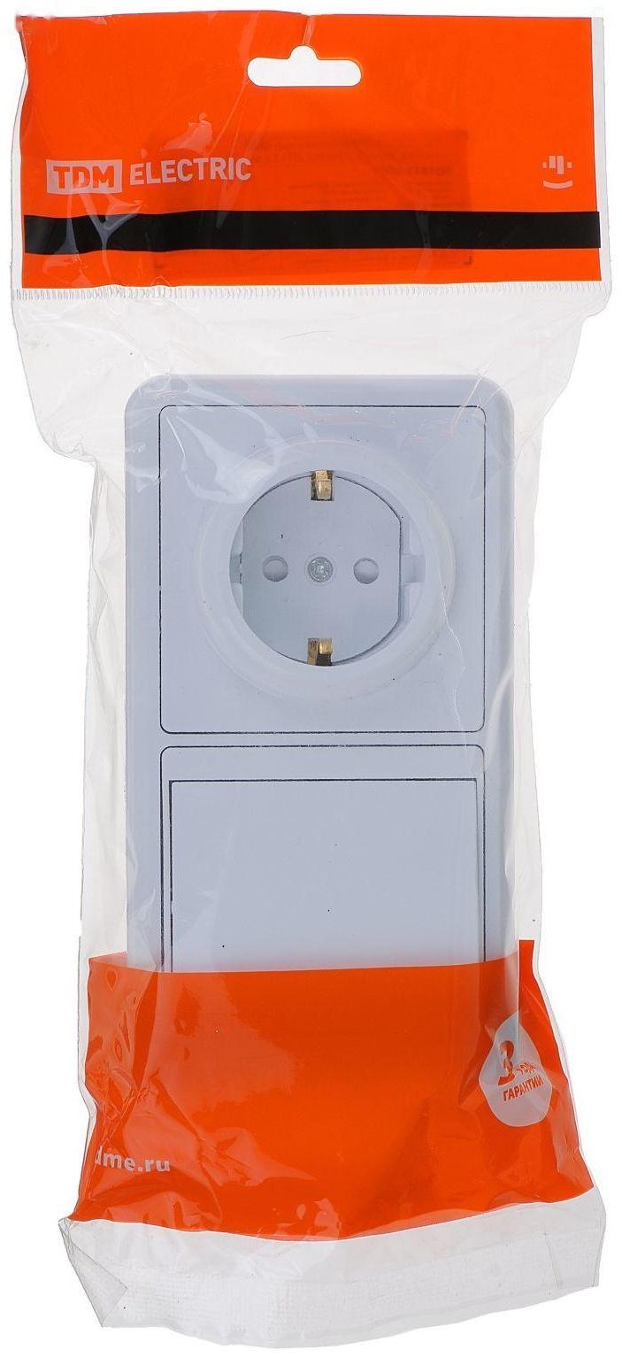 Блок комбинированный TDM БКВР, 1 клавиша, с з/к, с з/ш