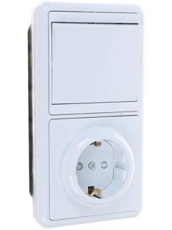 Блок комбинированный TDM БКВР, 1 клавиша, с з/к, с з/ш