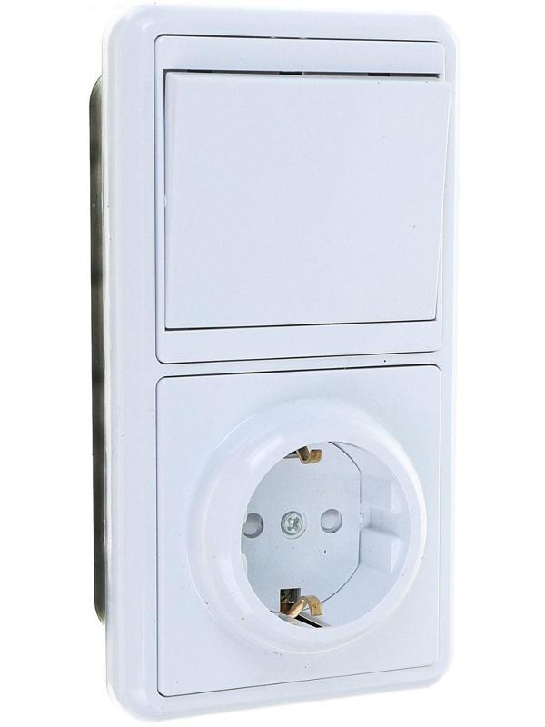 Блок комбинированный TDM БКВР, 1 клавиша, с з/к, с з/ш