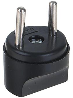 Переходник TDM, 16 A, 250 В, тип С1-В - тип A/F, круглый, черный