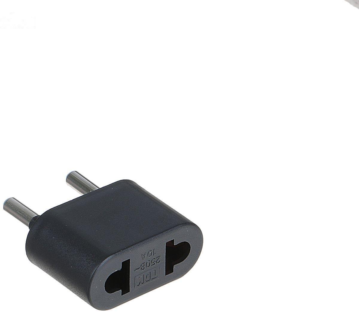 Переходник TDM, тип CEE 7/17 - тип А/F, плоский, 10 А, 250 В, черный, SQ1806-0088