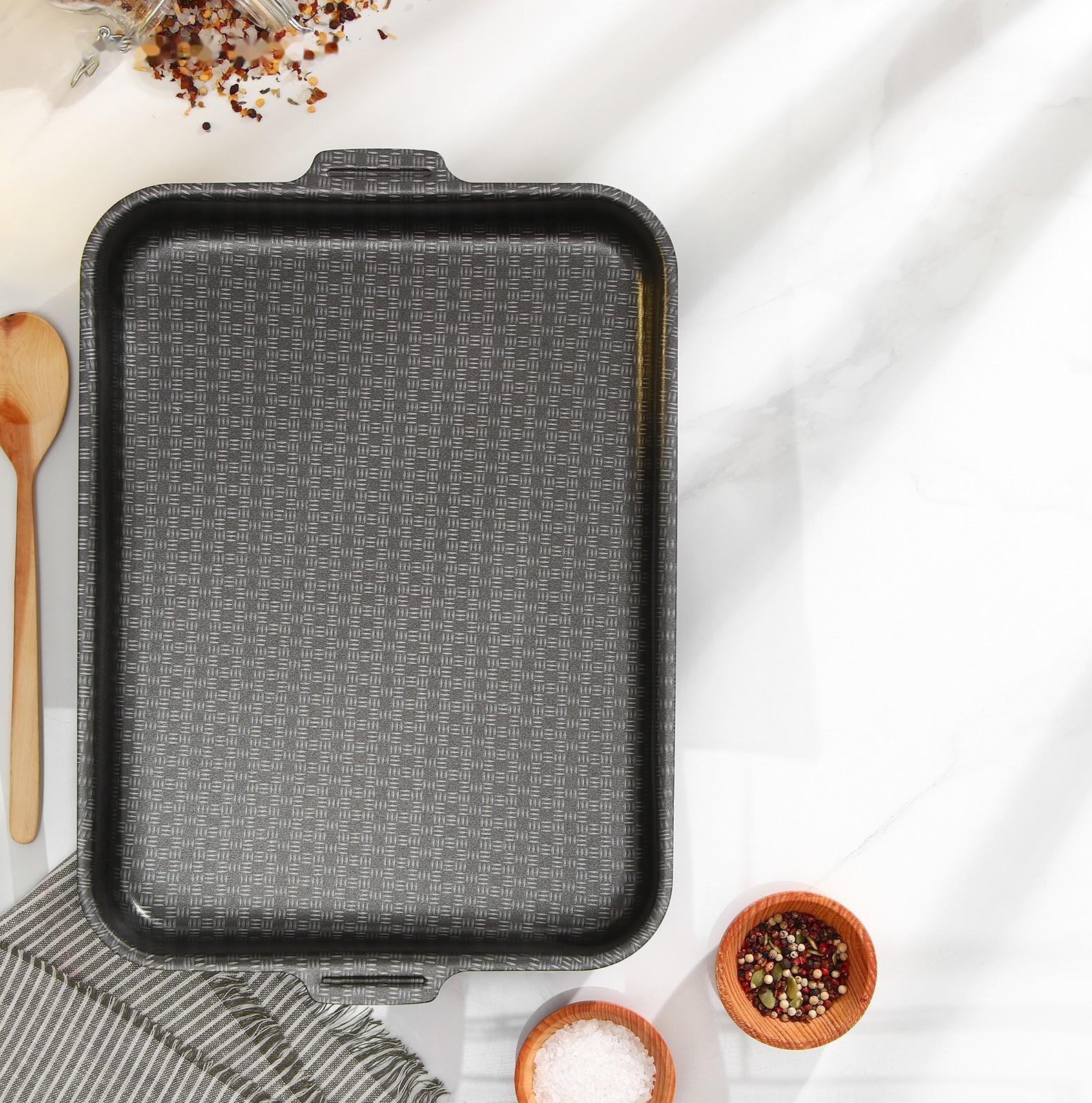 Противень «Хозяюшка», 27×35 см, антипригарное покрытие, цвет бордовый