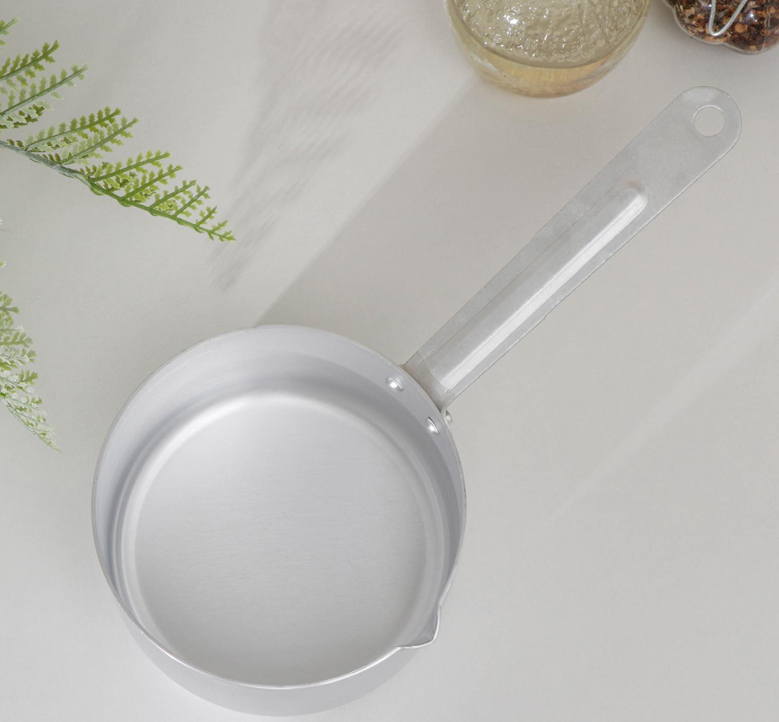 Ковш, 750 мл, металлическая ручка, металлическая крышка, цвет хромированный