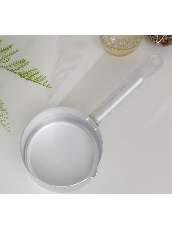 Ковш, 750 мл, металлическая ручка, металлическая крышка, цвет хромированный