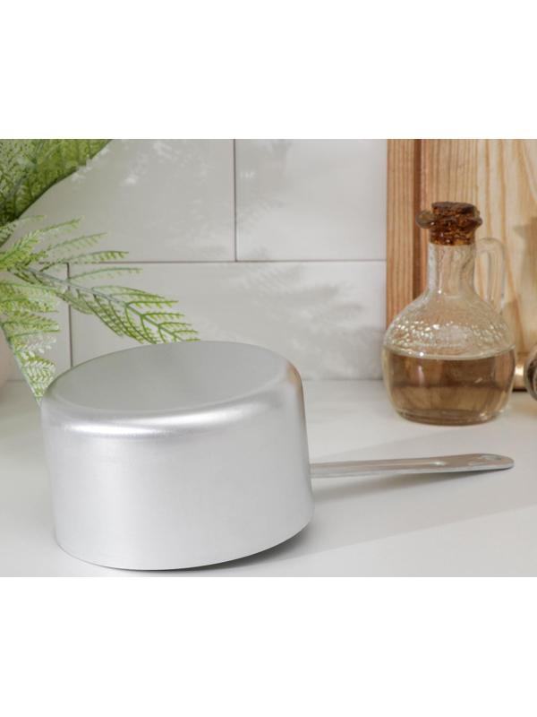 Ковш, 750 мл, металлическая ручка, металлическая крышка, цвет хромированный