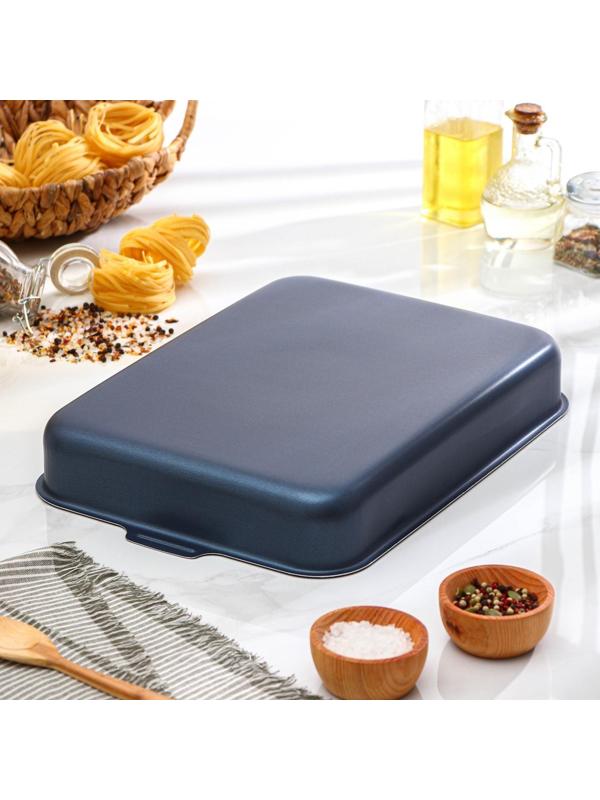 Набор противней «Лазоньера», 3 предмета: 19×25 см, 23×30 см, 27×35 см, антипригарное покрытие, цвет синий