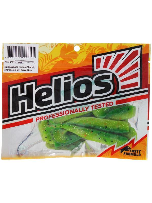 Виброхвост Helios Chebak  Green Lime, 8 см, 7 шт. (HS-3-010)