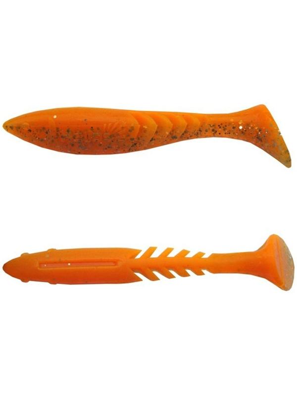 Виброхвост Helios Slash Orange & Yellow, 6.7 см, 10 шт. (HS-19-015)