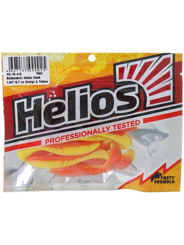 Виброхвост Helios Slash Orange & Yellow, 6.7 см, 10 шт. (HS-19-015)