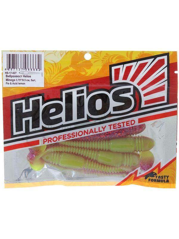 Виброхвост Helios Minoga Fio & Acid lemon, 9.5 см, 5 шт. (HS-17-027)