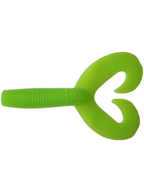 Твистер Helios Credo Double Tail Lime, 7.5 см, 7 шт. (HS-12-008)