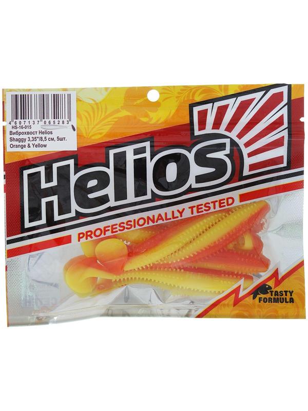 Виброхвост Helios Shaggy Orange & Yellow, 8.5 см, 5 шт. (HS-16-015)