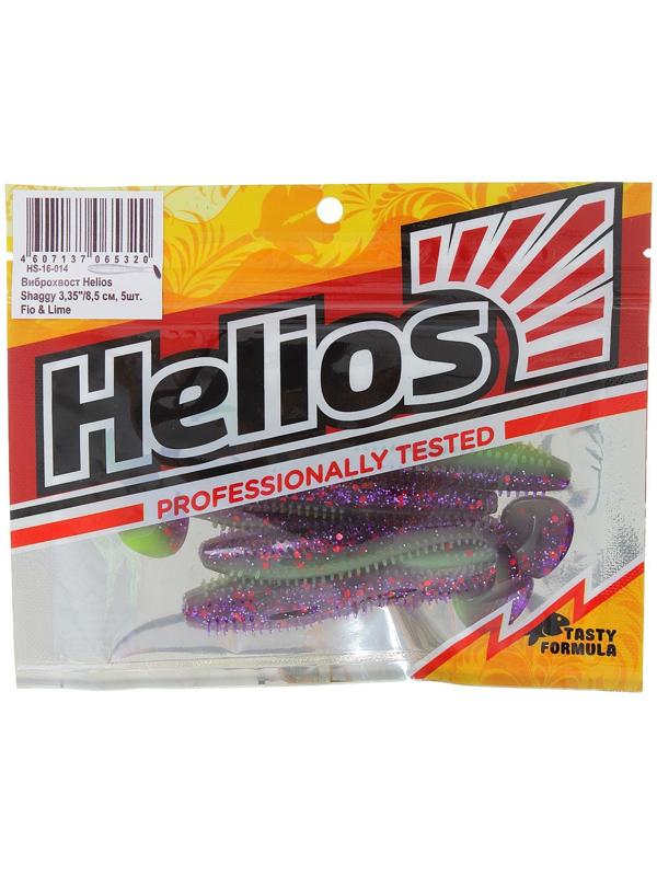 Виброхвост Helios Shaggy Fio & Lime, 8.5 см, 5 шт. (HS-16-014)