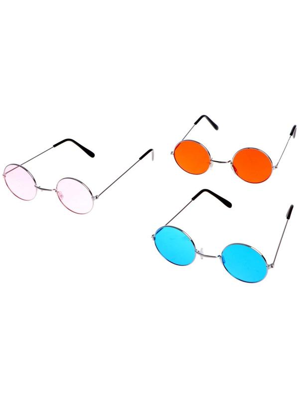 Карнавальные очки «Круглые», цвета МИКС