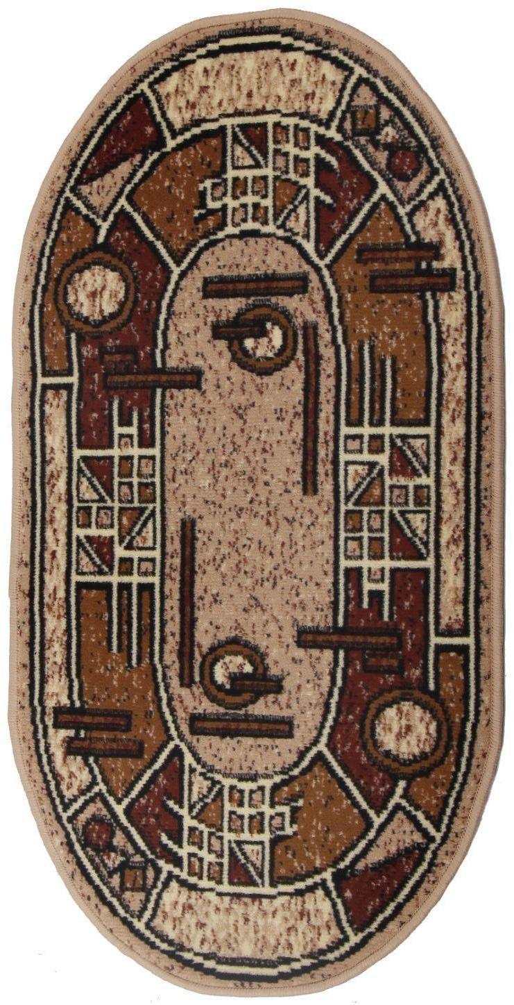 Ковёр «Мокко» овальный 60х110 см, 100% полипропилен, джут