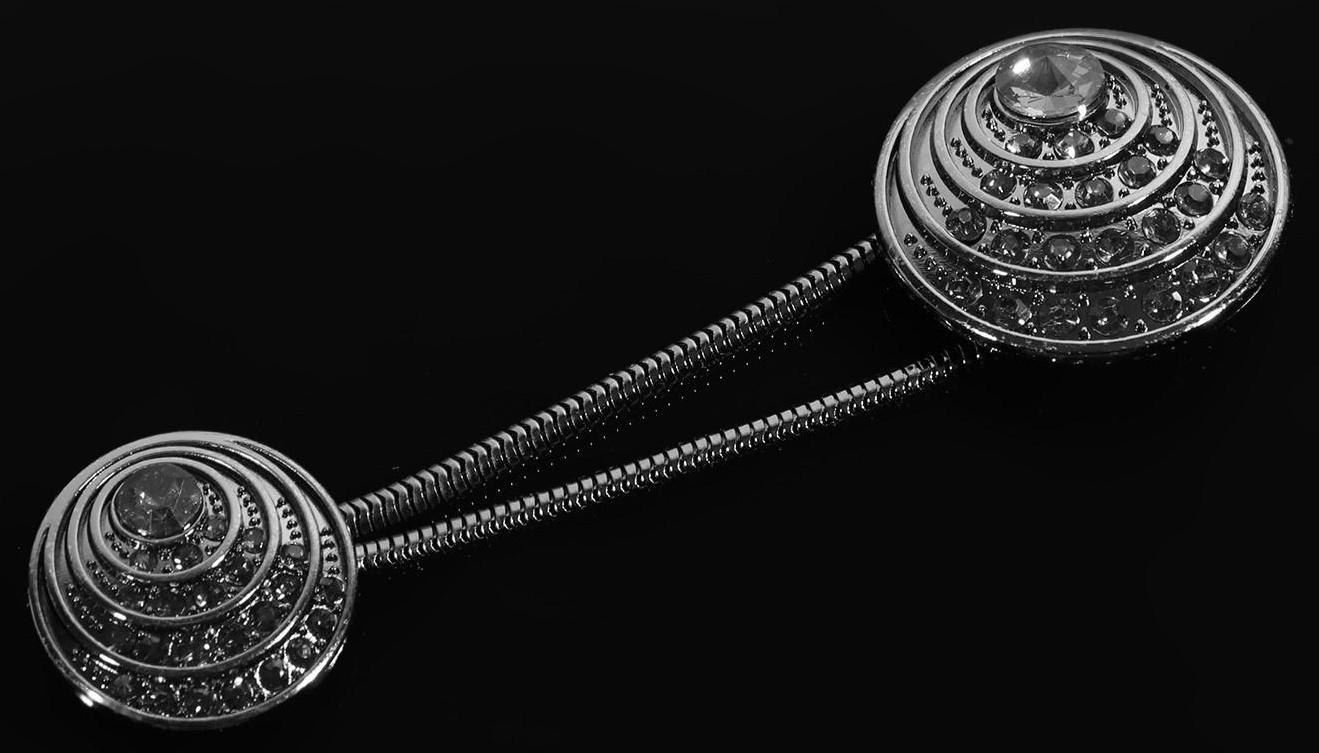 Декоративная застёжка, d = 2,5/3 см, цвет чёрный