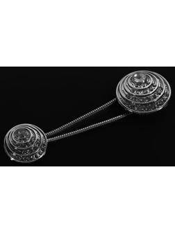 Декоративная застёжка, d = 2,5/3 см, цвет чёрный