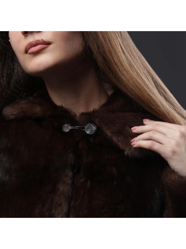 Декоративная застёжка, d = 2,5/3 см, цвет чёрный