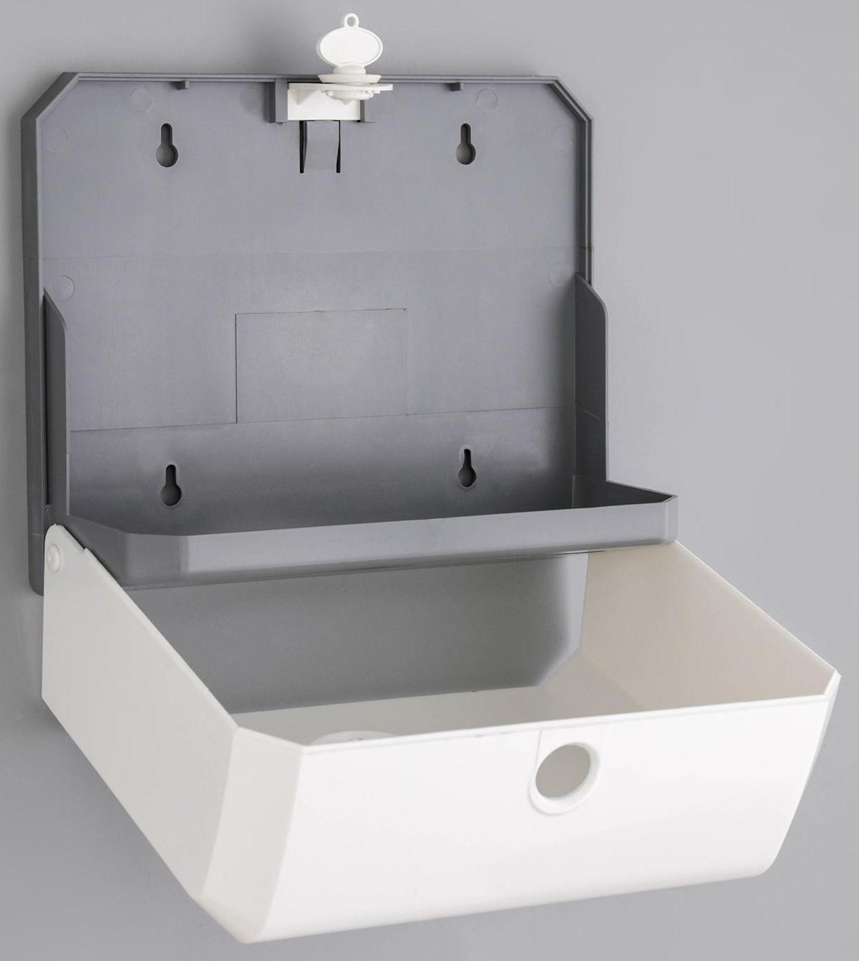 Диспенсер бумажных полотенец в листах, 26×12×22 см, цвет белый