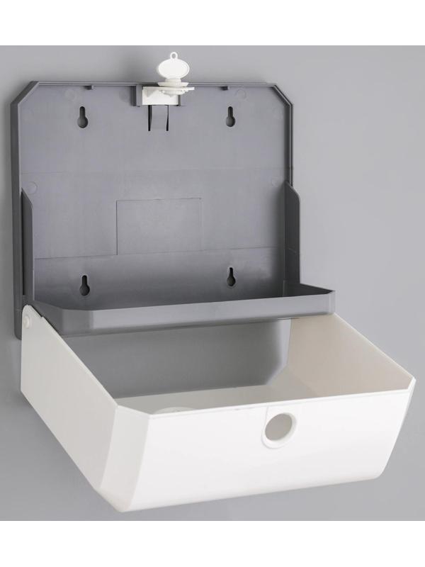 Диспенсер бумажных полотенец в листах, 26×12×22 см, цвет белый