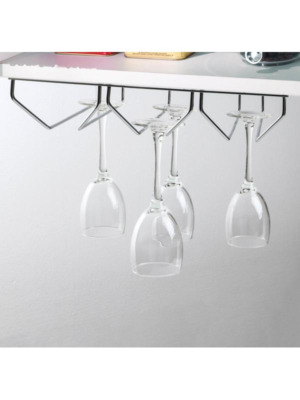 Сушилка для бокалов Доляна, 3 направляющих, 34×6,5×33 см