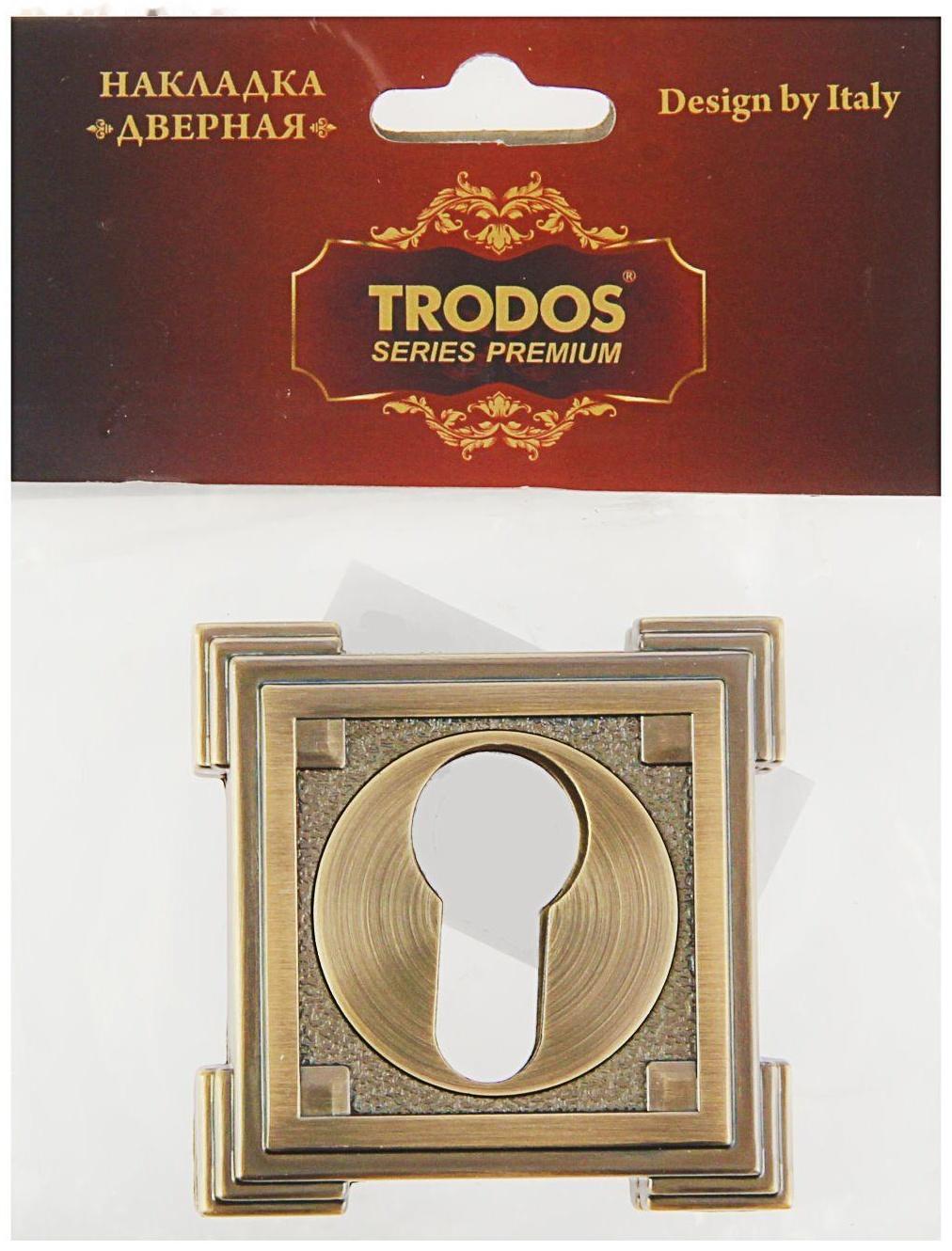 Накладка на цилиндровый механизм TRODOS Premium ET19 MAB, цвет античная бронза