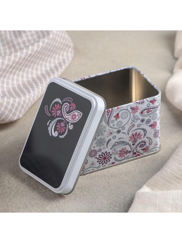 Банка для сыпучих продуктов «Бута», 400 мл, прямоугольная, цвет белый