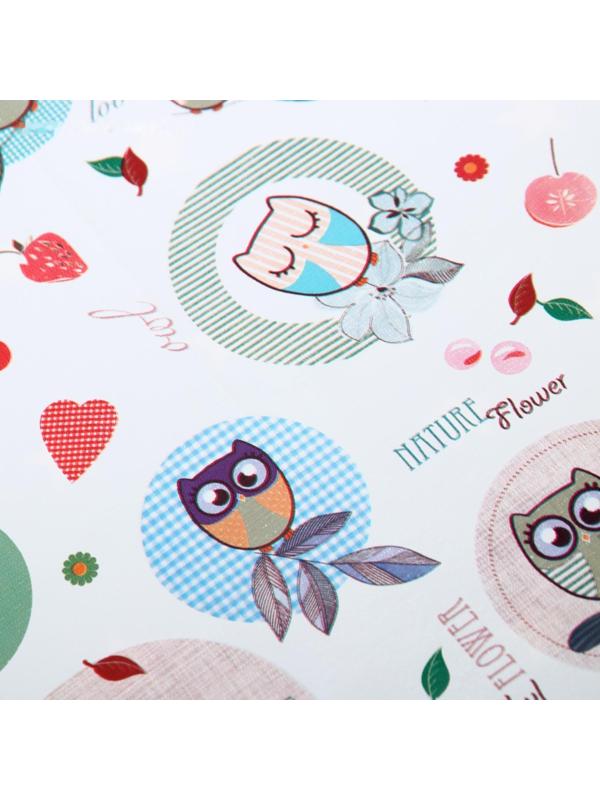 Клеёнка с ПВХ-покрытием «Совушки», 100х140 см