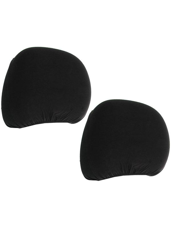 Чехлы на подголовник, черные, набор 2 шт