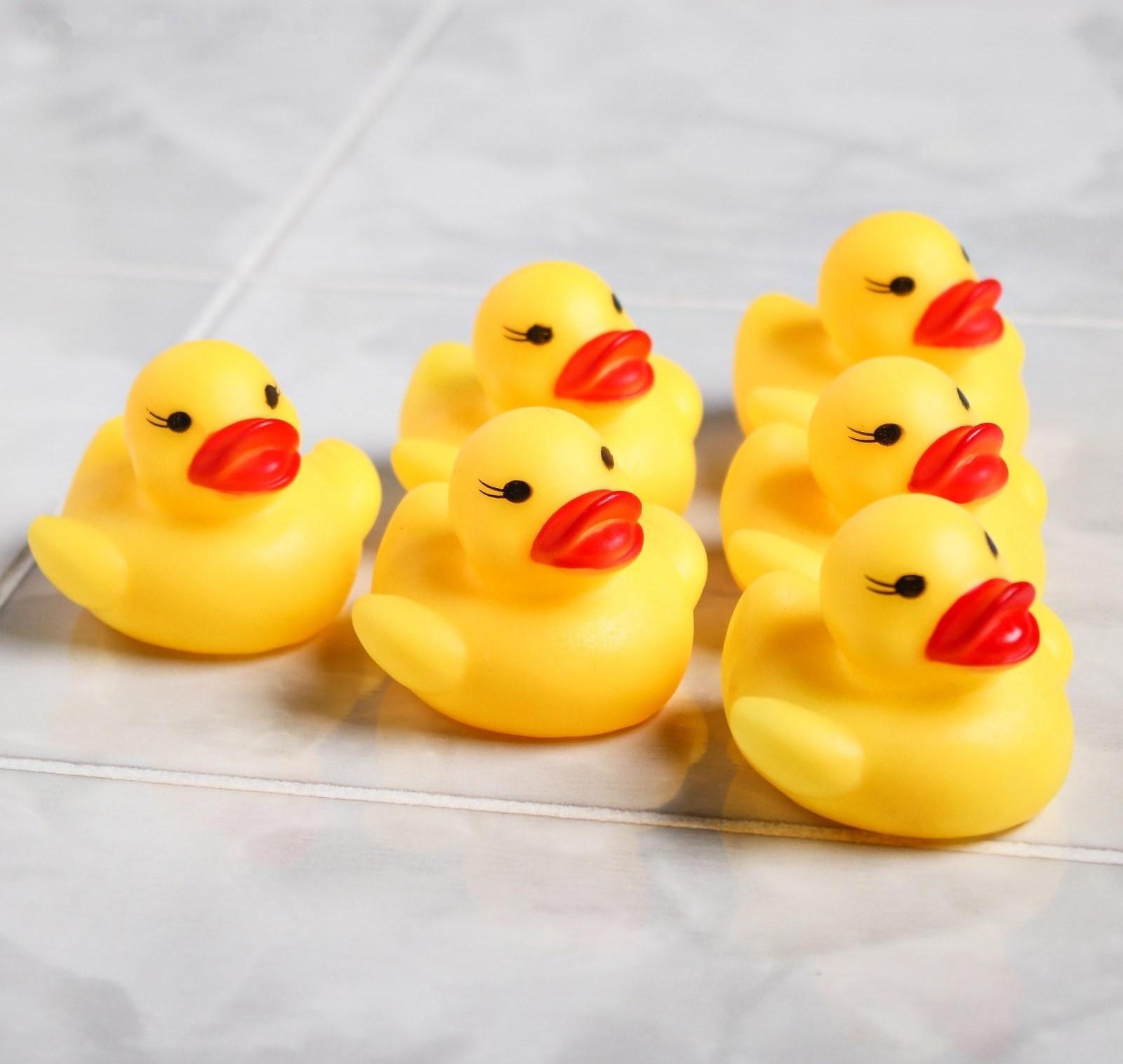 Набор игрушек для игры в ванне «Утки», с пищалкой, 6 шт, размер 5 см