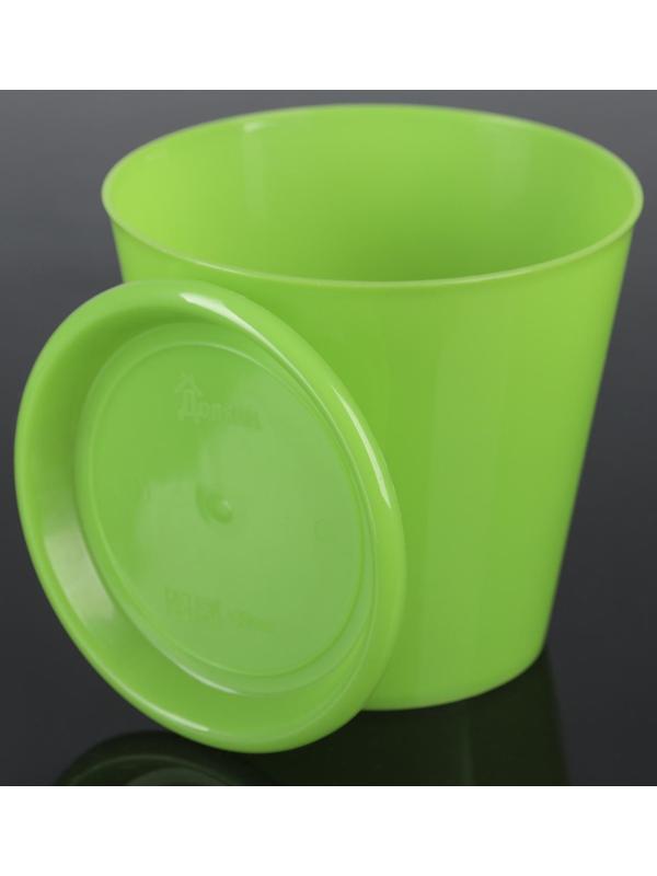 Горшок с поддоном для орхидей Доляна, 0,8 л, цвет зелёный